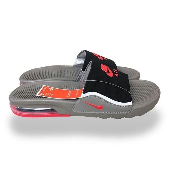 Nike Air Max Camden Slides Sandals Grey Red CZ4665-002 Size 6Y/ Womens 7.5 NWT - Picture 5 of 6